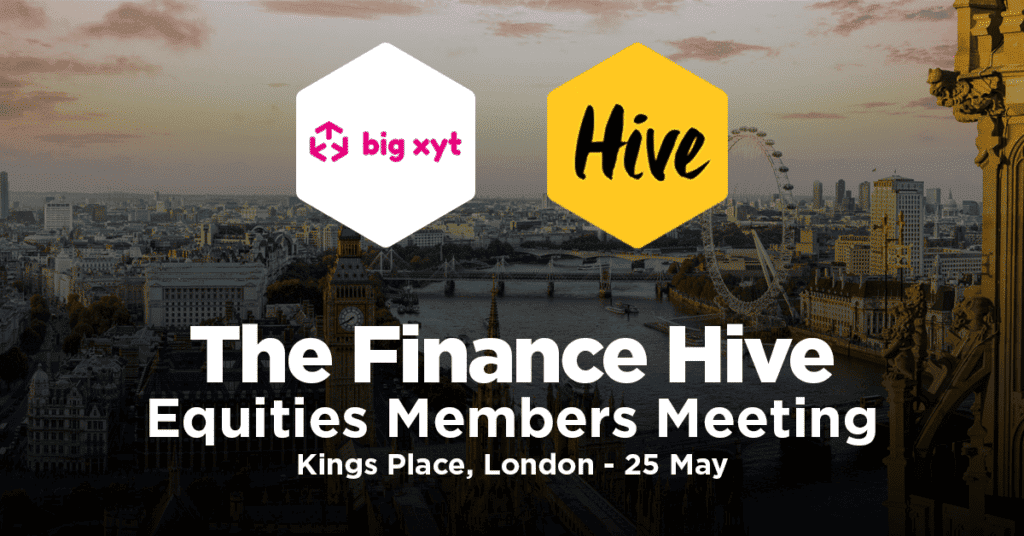 big xyt to lead the discussions on data analytics for optimal execution at The Finance Hive Equities London event