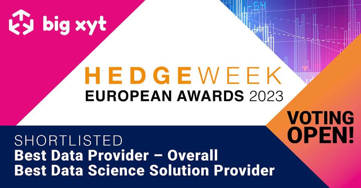 big xyt shortlisted in the Hedgeweek European Awards 2023