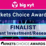 big xyt EU Markets Choice Awards Finalist 2023 for Best Quant Investment/Research Data
