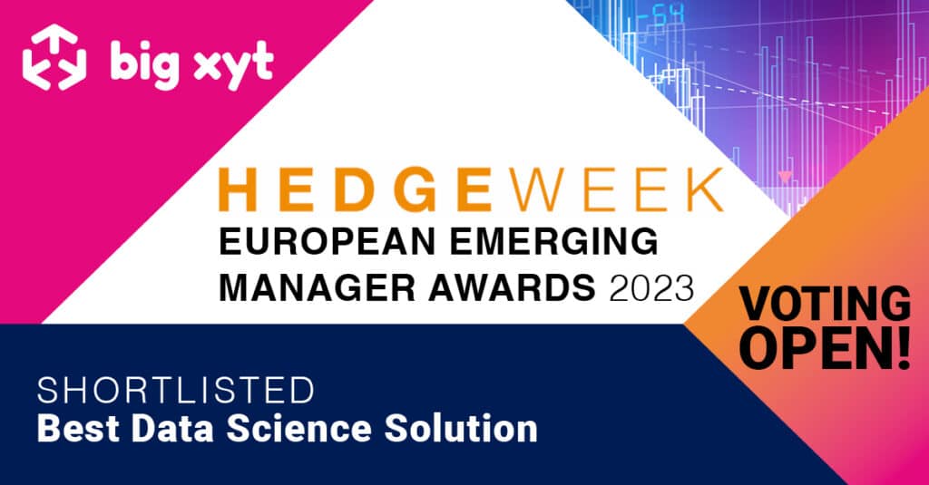 big xyt shortlisted in the Hedgeweek EU Emerging Manager Awards 2023