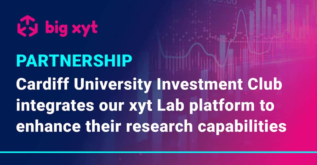 Cardiff University Investment Club integrates our xyt Lab platform